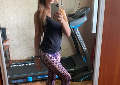 Fit Babe In Tights Taking Selfie