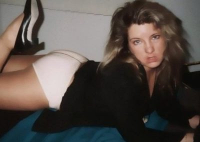 debbie on belly in cotton panties and pantyhose