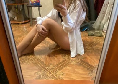 Pantyhose Girl Taking Selfie