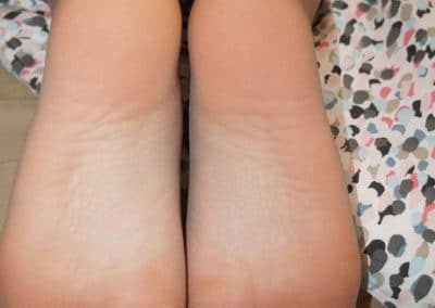 pantyhosed soles closeup