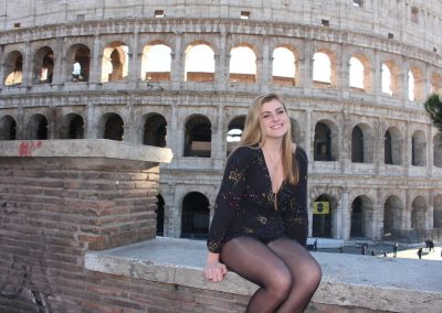 Candid Pic of Blonde In Black Pantyhose