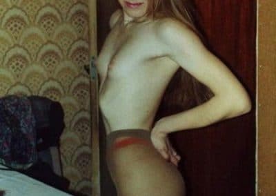 Retro Pic of Topless Girl In Panties and Pantyhose